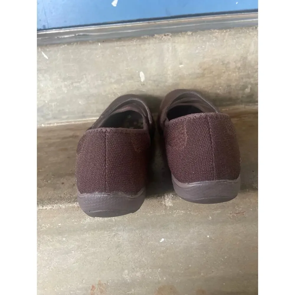 Skechers Relaxed Fit chocolate brown Mary Jane style slip on shoe